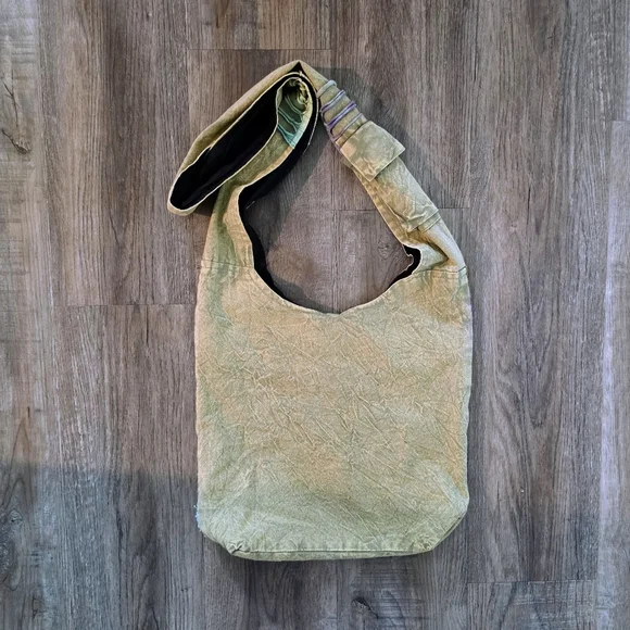 NWOT Boho Fabric Sunflower Embroidered Crossbody Bag - Picture 5 of 7